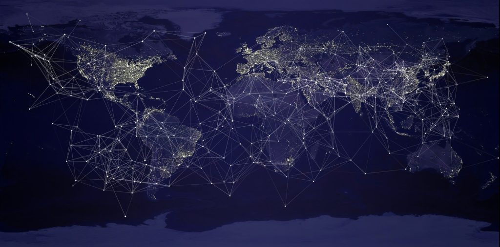 Weltkarte international expandieren